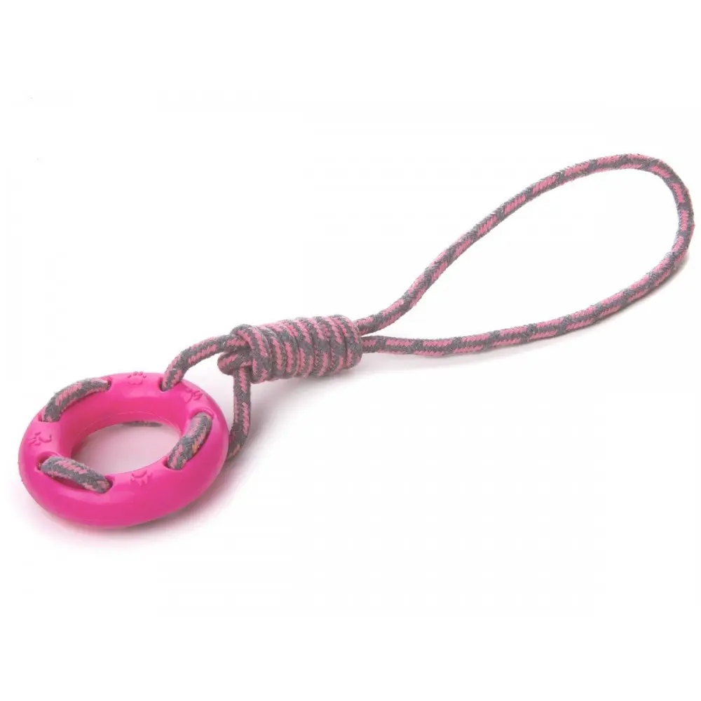 Jucarie cerc & franghie pink 40 cm