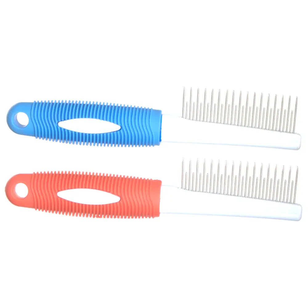 Pieptan combinat fancy blue & red