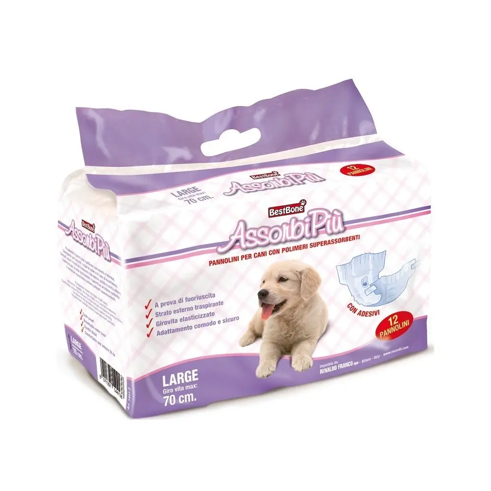 Scutece pentru caini L, 12 bucati