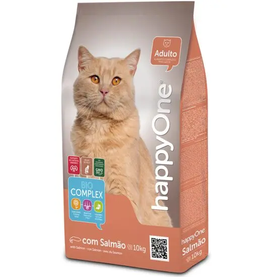 Hrana uscata pentru pisica HappyOne,cu Somon 10 kg