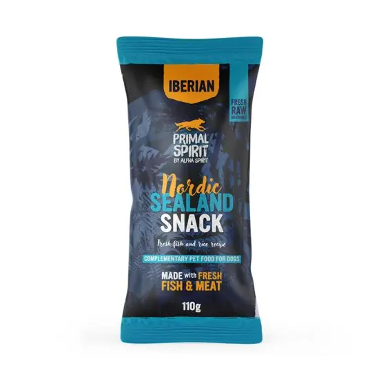 Snack pentru caine Nordic Sealand, Primal Spirit, cu pui si peste, 110 g