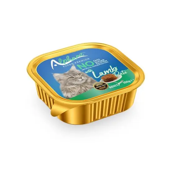 Hrana umeda pentru pisica Alphapet, cu carne de miel, 100 g