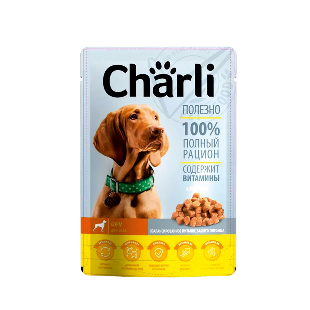 Hrana umeda pentru caini adulti, CHARLI, vitel, 100 G