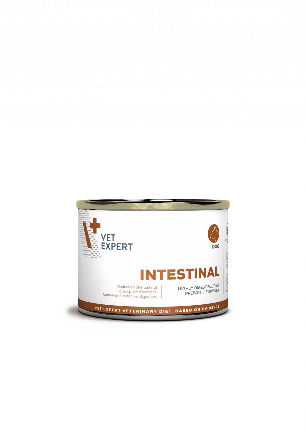Hrana dietetica umeda pentru caini adulti si catei Vet Expert Intestinal Dog Elimination & Low Fat, 200 g