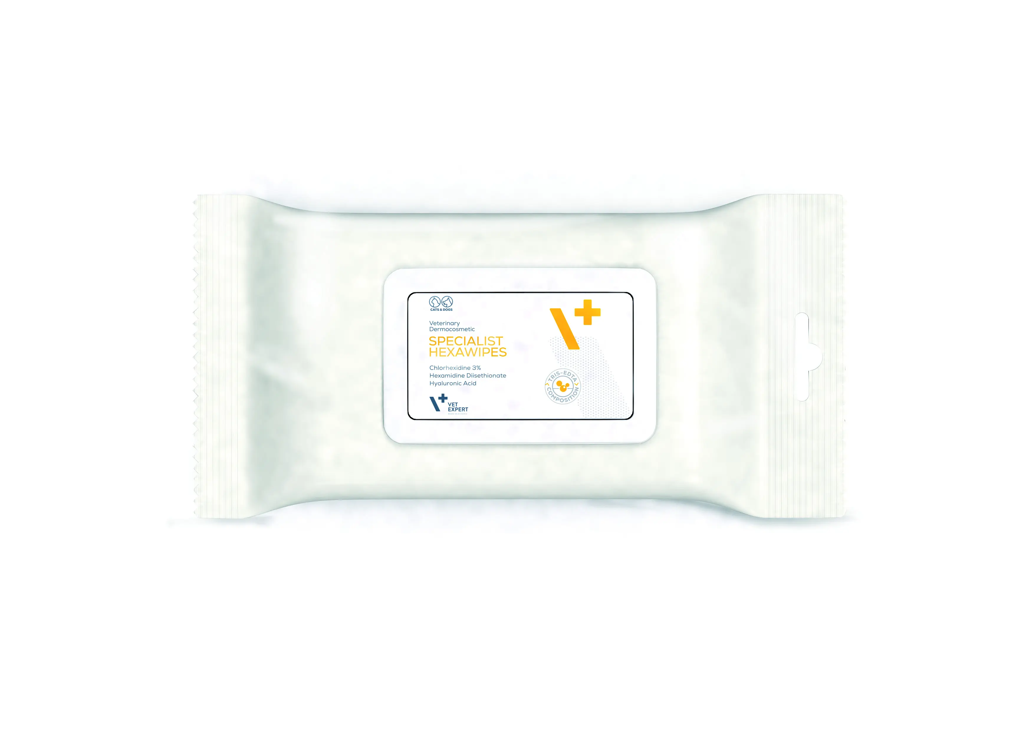 Servetele antibacteriene, cu clorhexidina, Specialist HEXAWIPES, pentru caini si pisici, 40 buc