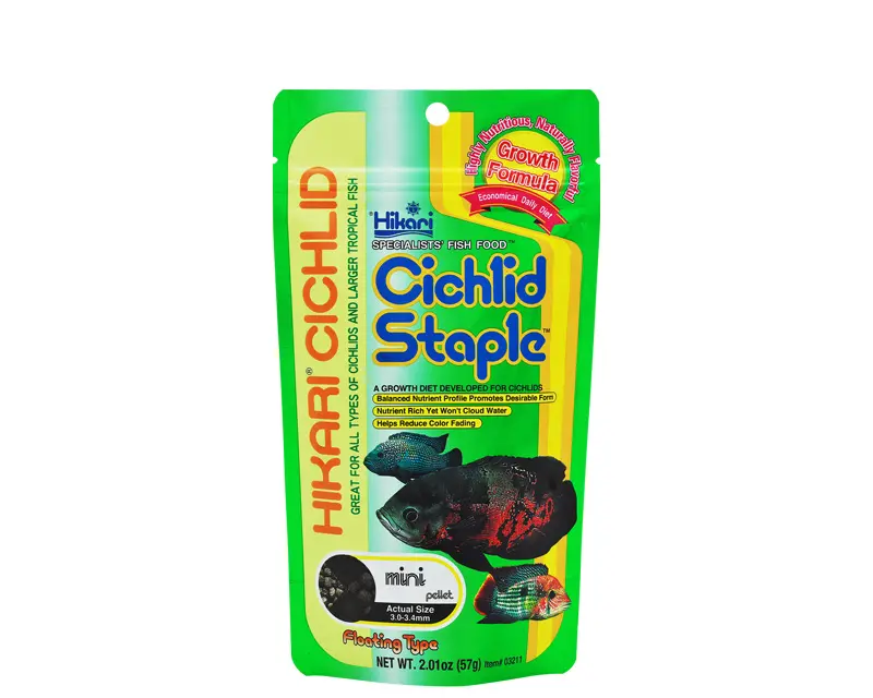 Dieta zilnica, ciclide si pesti tropicali mari, peleti plutitori, HIKARI CICHLID STAPLE MINI 57GR