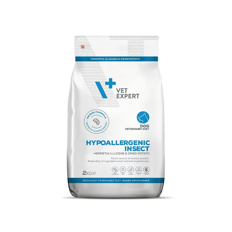 Hrana dietetica pentru caini cu intoleranta la ingrediente si nutrienti Vet Expert Hippoalergenic Dog Insect, 2 kg