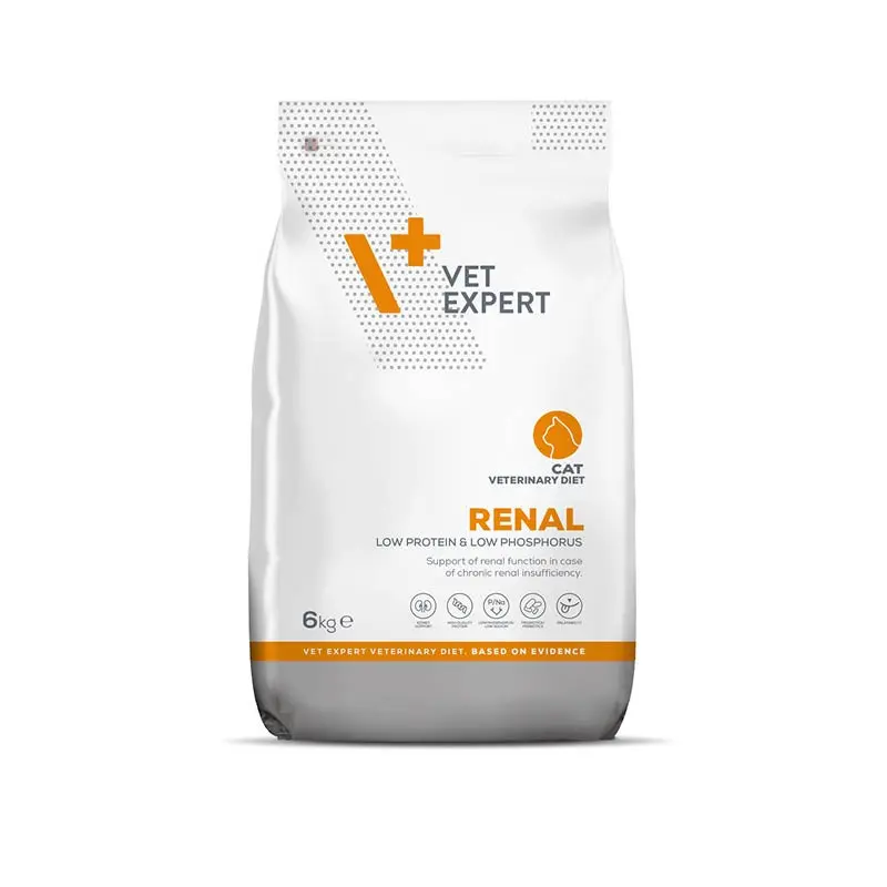 Dieta veterinara uscata pentru pisici adulte cu afectiuni renale Vet Expert Renal, 6 kg