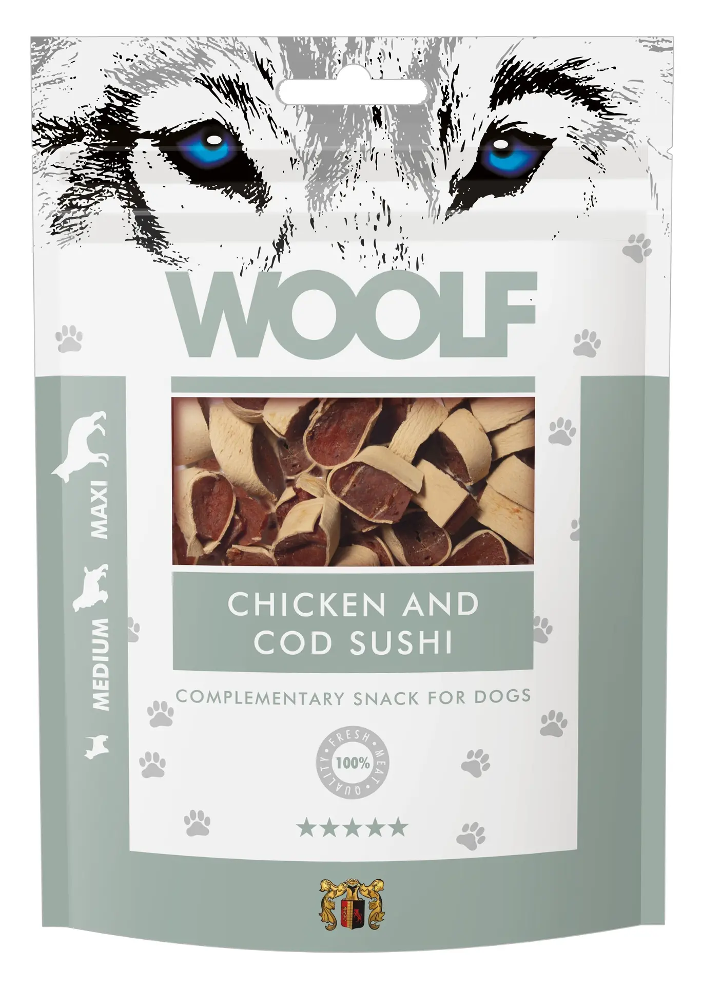 WOOLF DOG SNACKS Chicken and Cod Sushi 100g