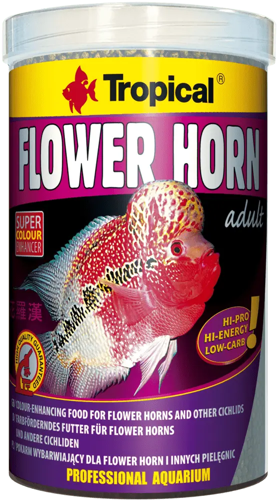 Aliment plutitor pentru ciclidele Flower Horn, adult, TROPICAL Fish-Flower, Pellet 1000ML/380G