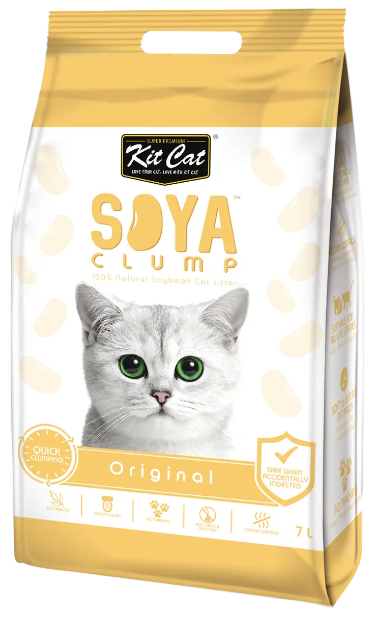 Asternut igienic pentru pisici KIT CAT SOYA CLUMP - Original- 7L