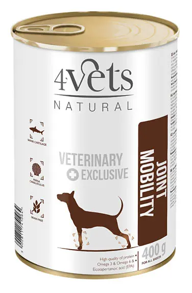 Dieta veterinara pentru Sanatatea Articulatiilor la caini, osteoartrita, artroza, 4VetS JOINT MOBILITY, 400g