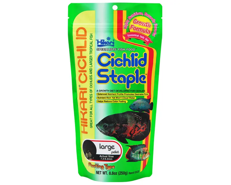 Dieta zilnica, ciclide si pesti tropicali mari, peleti plutitori, HIKARI CICHLID STAPLE LARGE 250GR