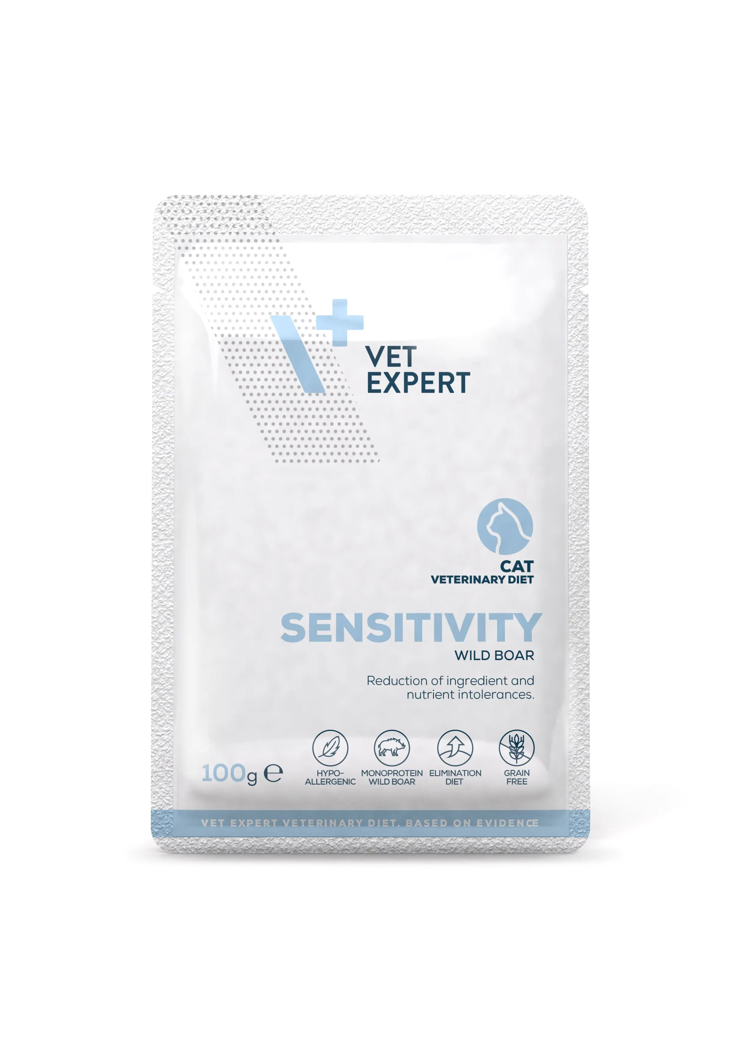 Hrana umeda monoproteica pentru pisici Vet Expert Sensitivity Cat, 10 x 100g