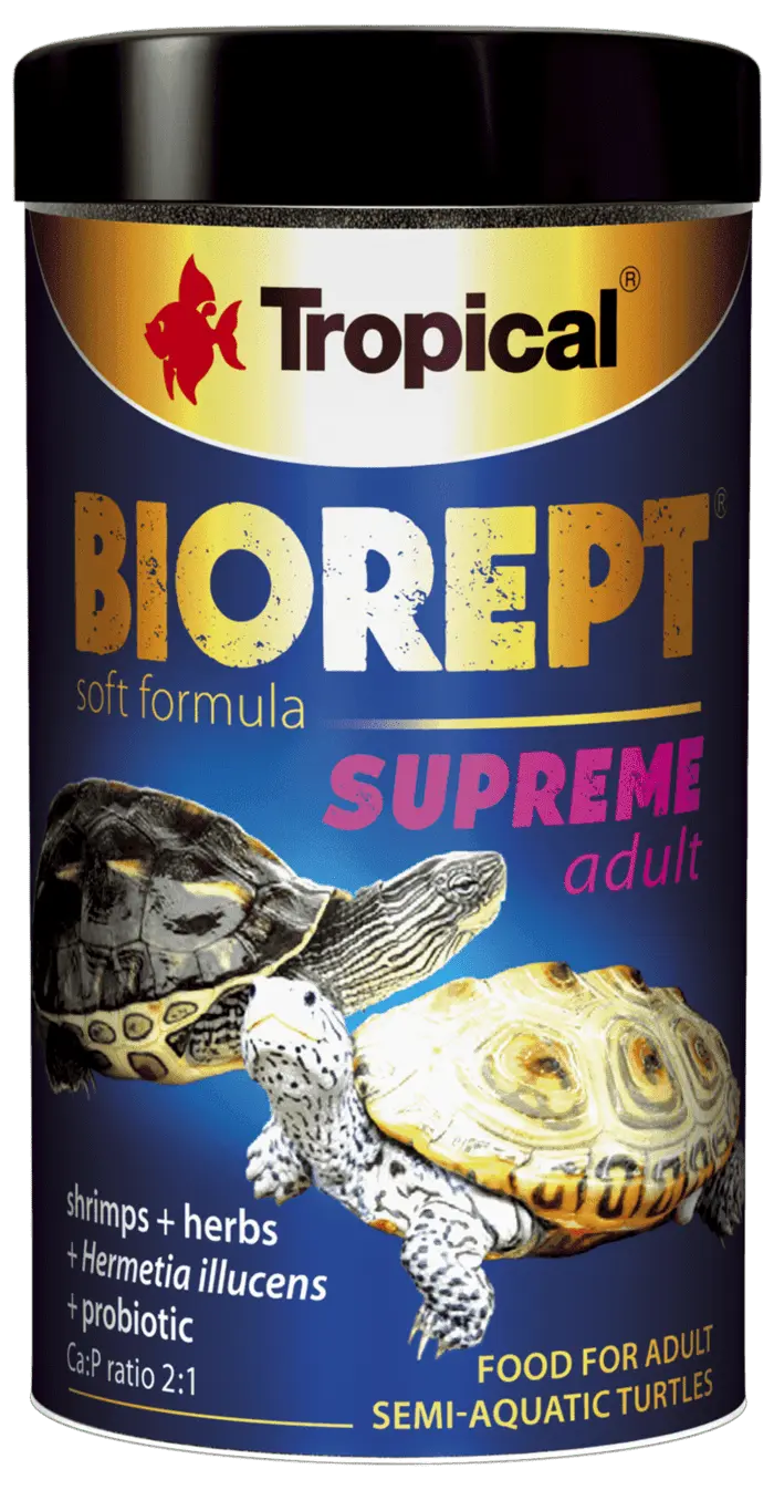 Dieta speciala cu adaos de probiotice pentru testoasele adulte acvatice si semiterestre, Tropical, BIOREPT SUPREME ADULT,TERRARIUM, 70g