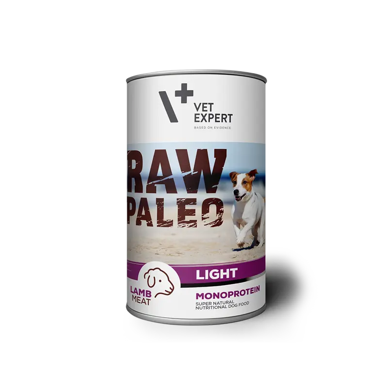 Hrana umeda pentru caini, RAW PALEO Light, conserva monoproteica, miel, 400 g