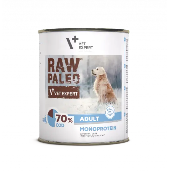 Hrana umeda pentru caini, adult, RAW PALEO, cod, 400 g