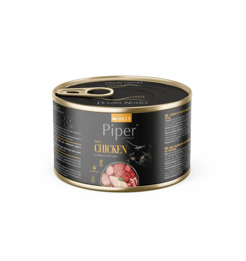 Hrana umeda pentru pisici, Piper Cat, carne de pui, 185g