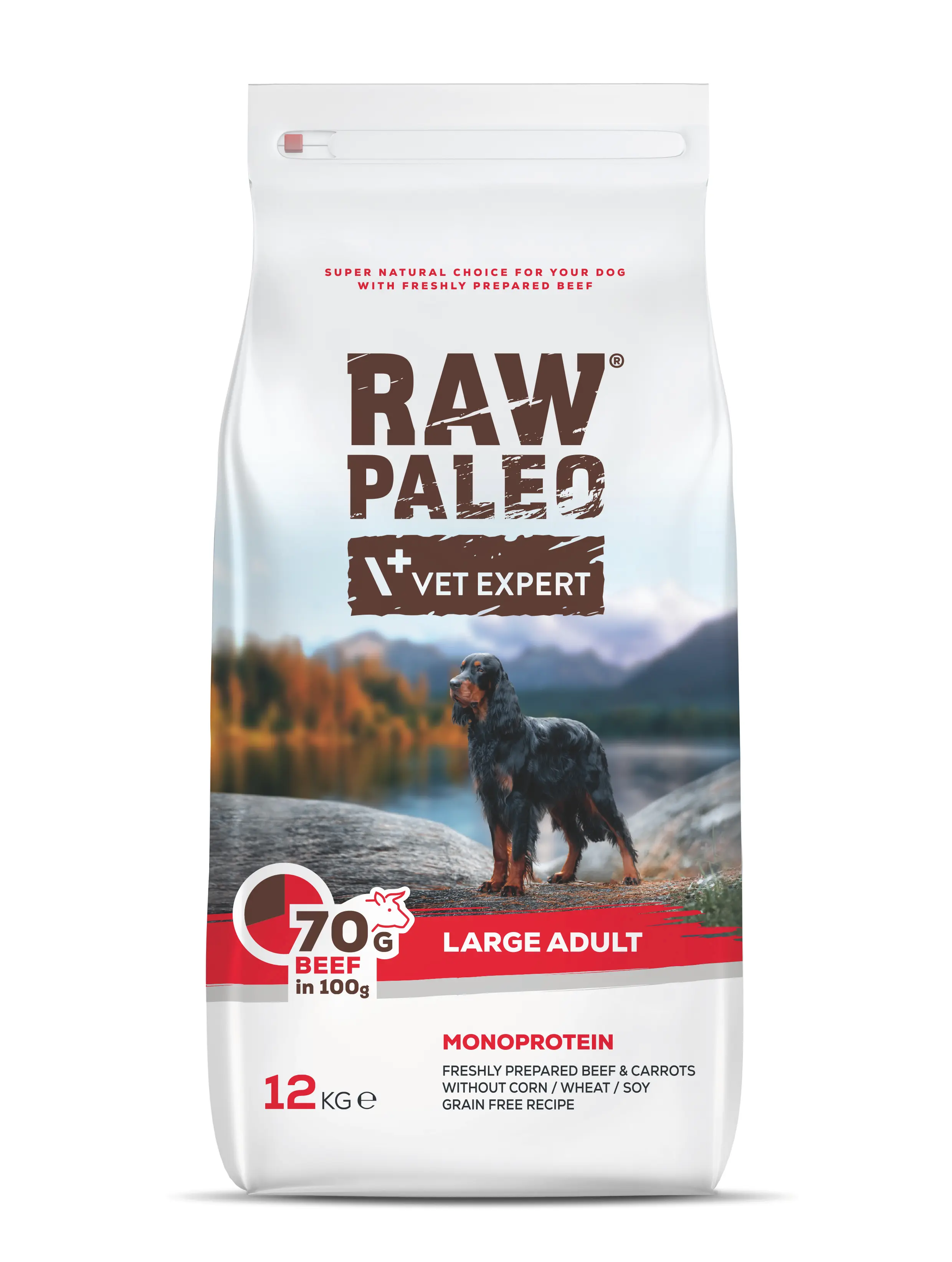 Hrana uscata, RAW PALEO VITA, adult, rase mari, 12 kg