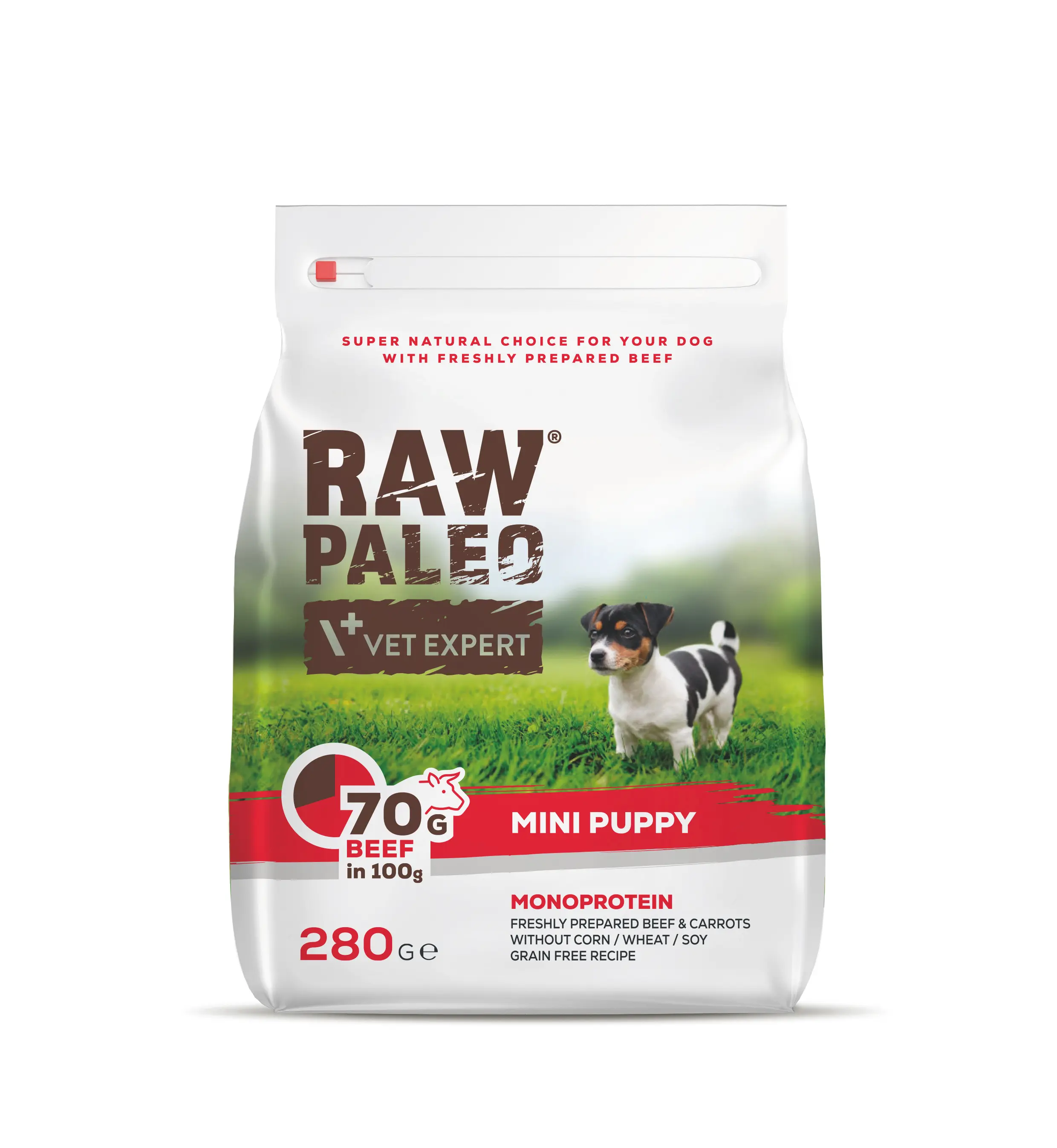 Hrana uscata, RAW PALEO VITA, puppy, rase mici, 280g