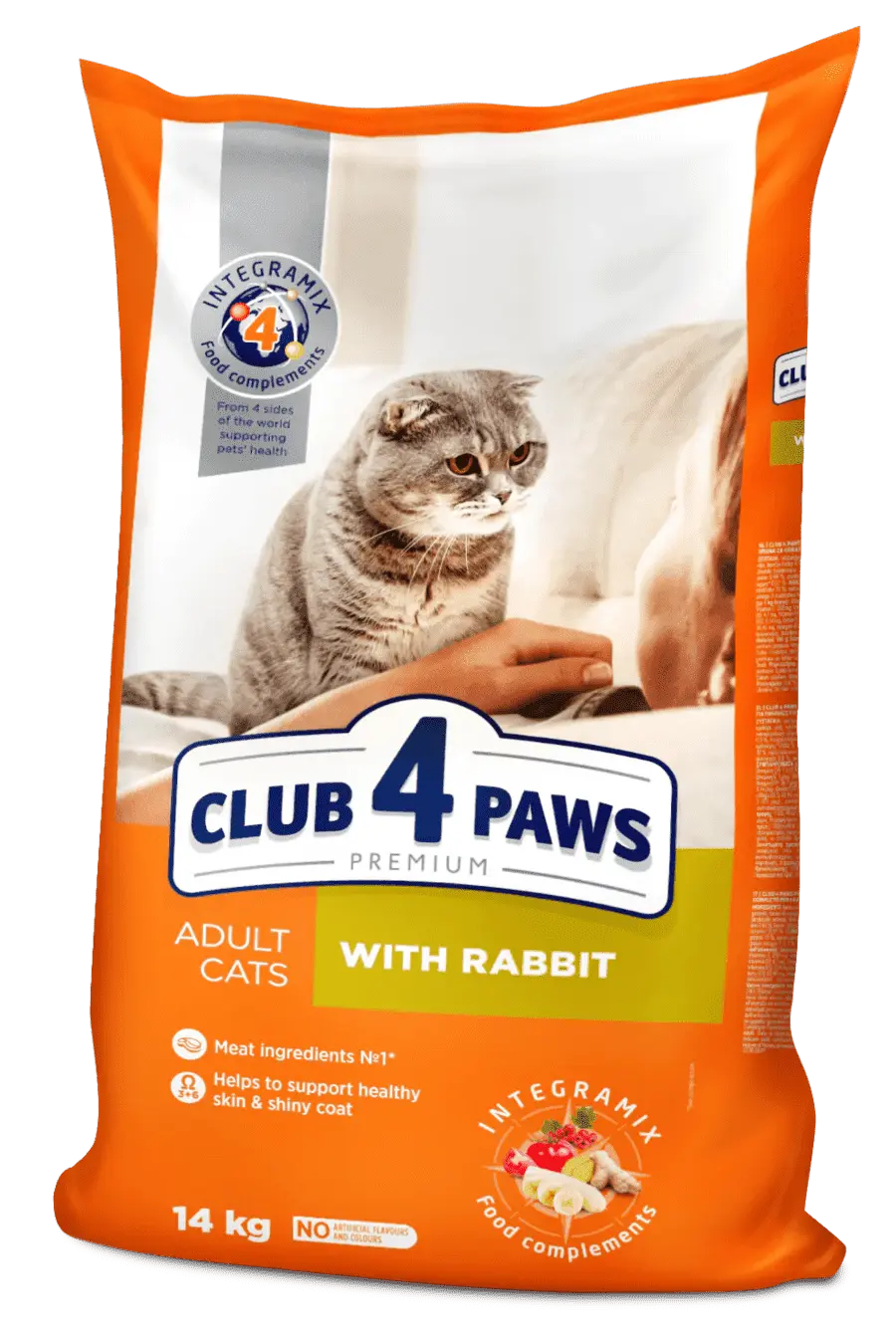 Hrana uscata pentru pisici adulte, CLUB 4 PAWS PREMIUM, iepure, 14 kg