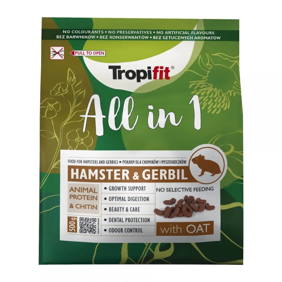 Hrana completa pentru hamsteri si gerbili TROPIFIT ALL IN 1, 500G