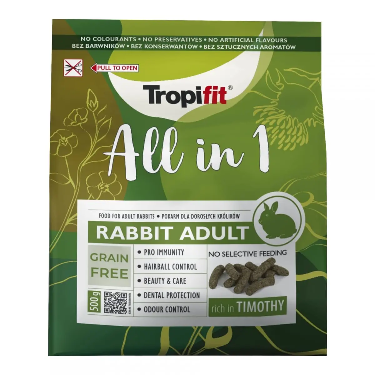 Hrana completa pentru iepuri adulti TROPIFIT ALL IN 1, 500G