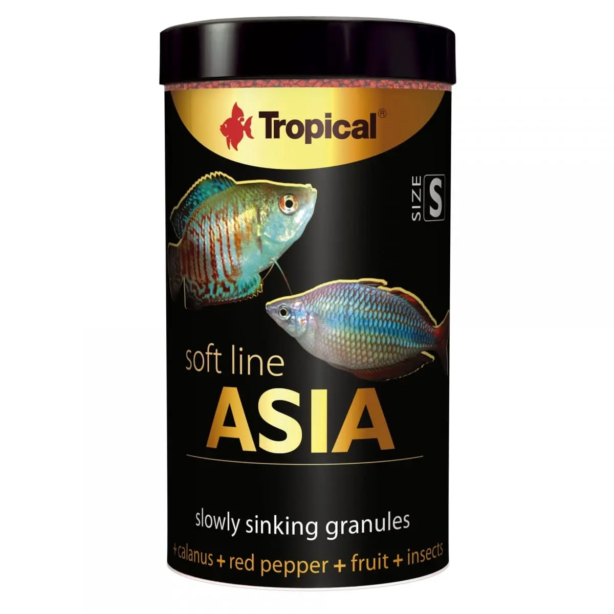 Hrana moale pentru pesti omnivori si carnivori din Asia, TROPICAL SOFT LINE, marime S 250ML/125G