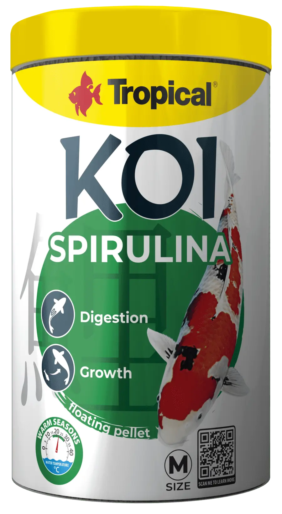 Hrana pentru pesti KOI, TROPICAL Fish, SPIRULINA, pellet M-320G