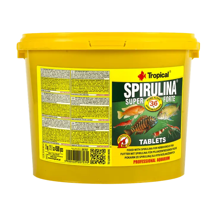 Hrana pentru pesti cu un continut ridicat de spirulina Tropical Super Spirulina Forte tablete, 2kg
