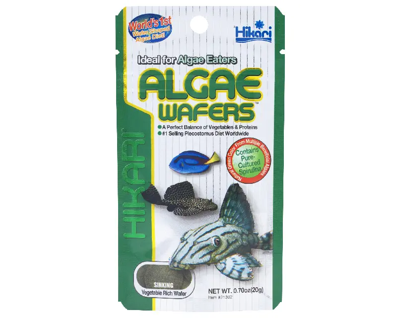 Hrana pentru pesti ierbivori, Plecostomus, HIKARI ALGAE WAFERS 20g 50ML