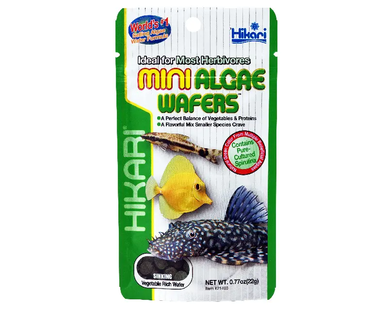 Hrana pentru pesti ierbivori, Plecostomus, Hikari Algae Wafers, 22g