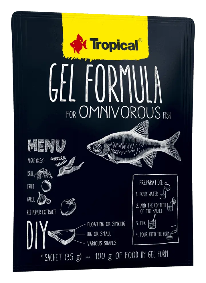 Hrana pentru pesti omnivor, Tropical Gel Formula, plic 35G