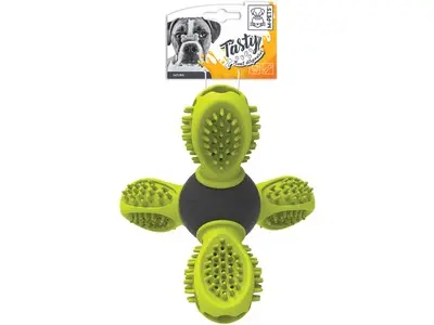 Jucarie din cauciuc pentru caini, SATURN M-PET, verde, 14 x 13 x 12 cm