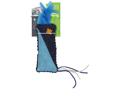 Jucarie din plus pentru pisici cu catnip, iarba pisicii, HERBY M-PETs, mov & albastru