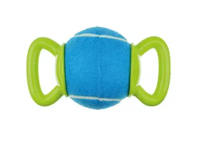 Jucarie pentru caini HANDY Ball M-PETS, verde &albastru, 23,5x12,7x12,7 cm