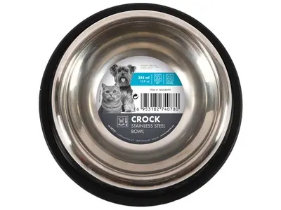 Castron din inox, pentru caini 180ml,CROCK, XS