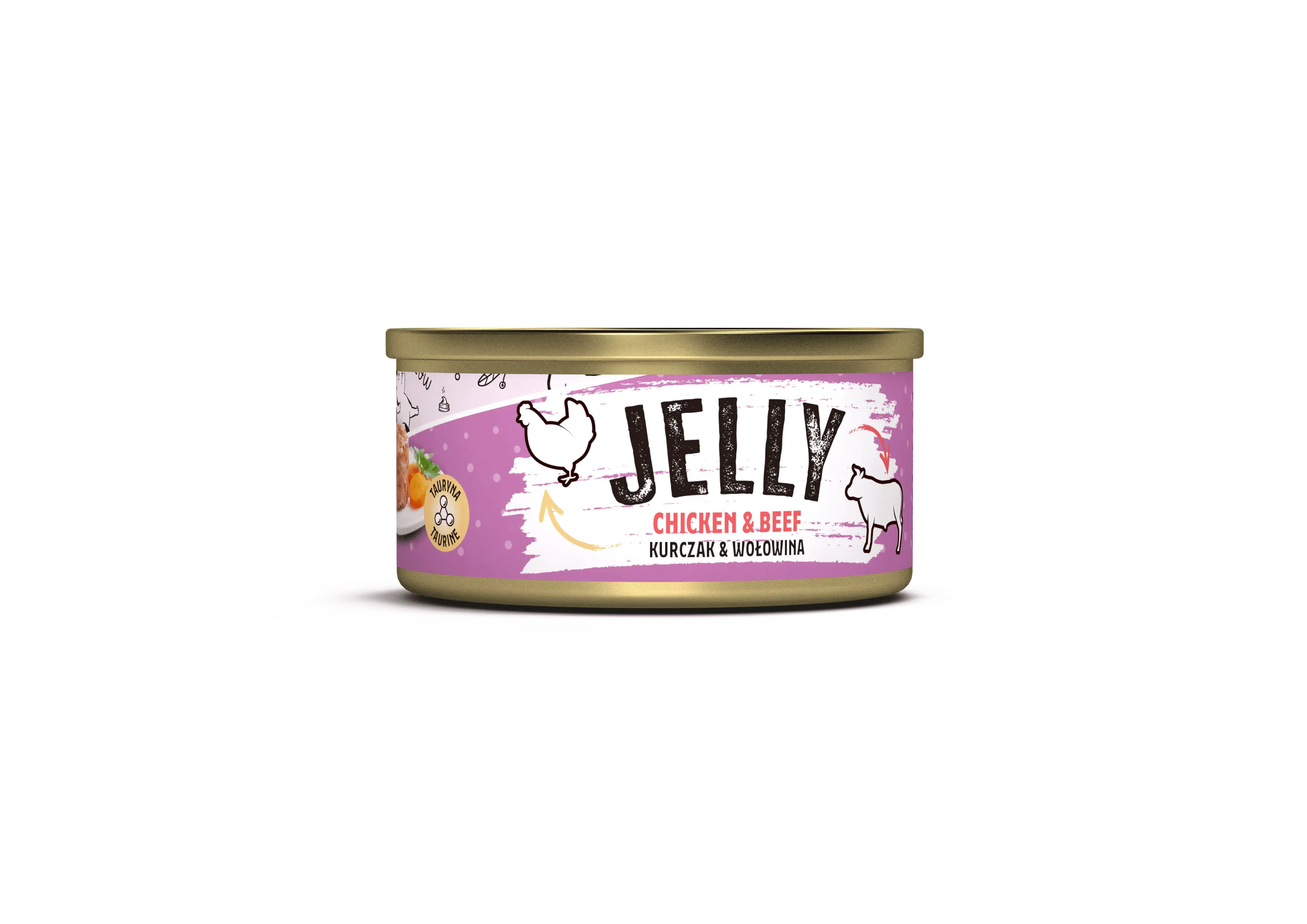 Recompensa umeda pentru pisici adulte Mr. Bandit Jelly, pui si vita, 80g