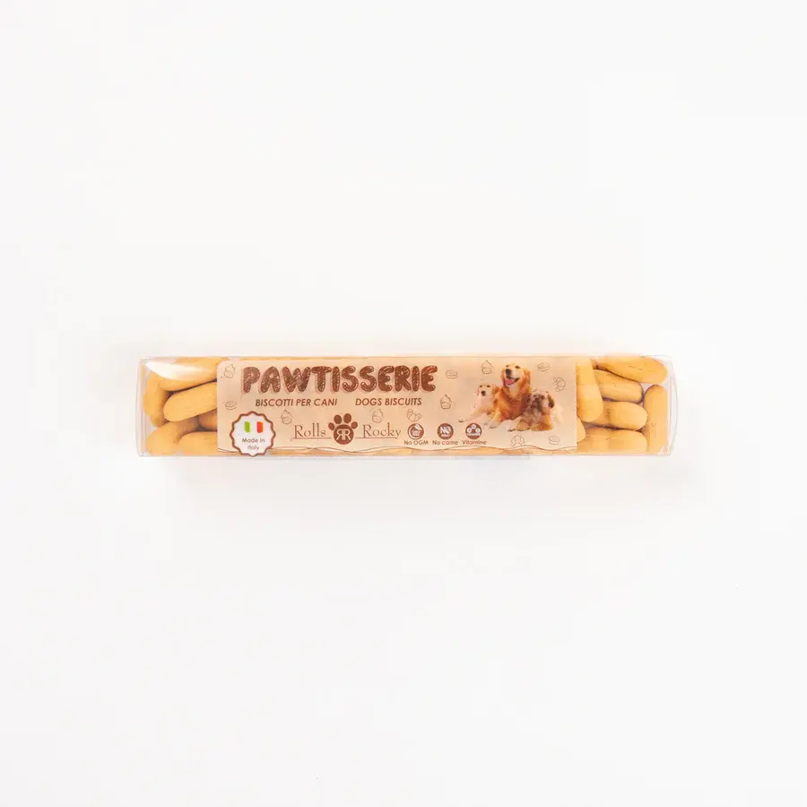 Recompense crocante pentru caini ROLLS ROCKY PAWTISSERIE MINIATURE HEARTS, galben, 50g