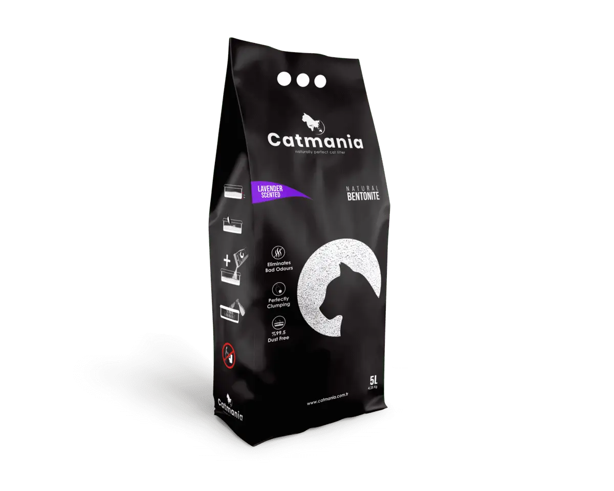 Nisip pentru litiera BENTONITA CATMANIA, LAVANDA, 5L