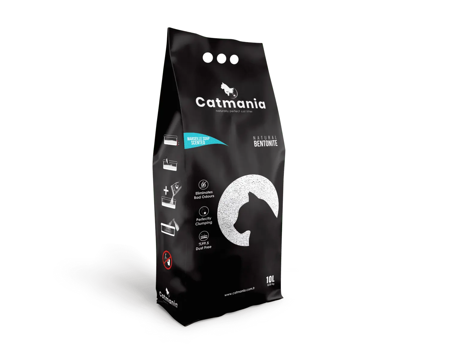 Nisip pentru litiera BENTONITA CATMANIA, Marseille soap, 10L