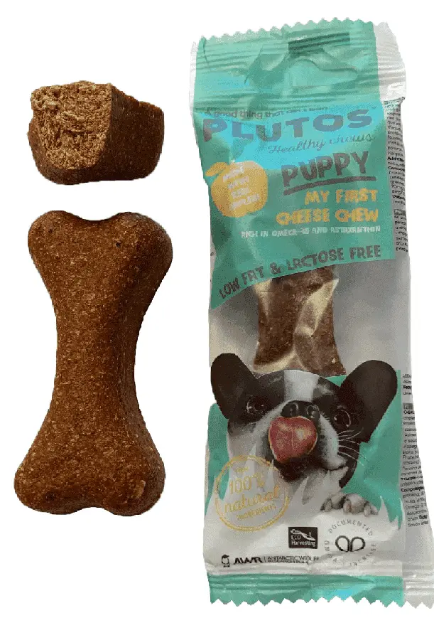 Os presat pentru caini, PLUTO BONE JUNIOR, branza, mar, krill, M