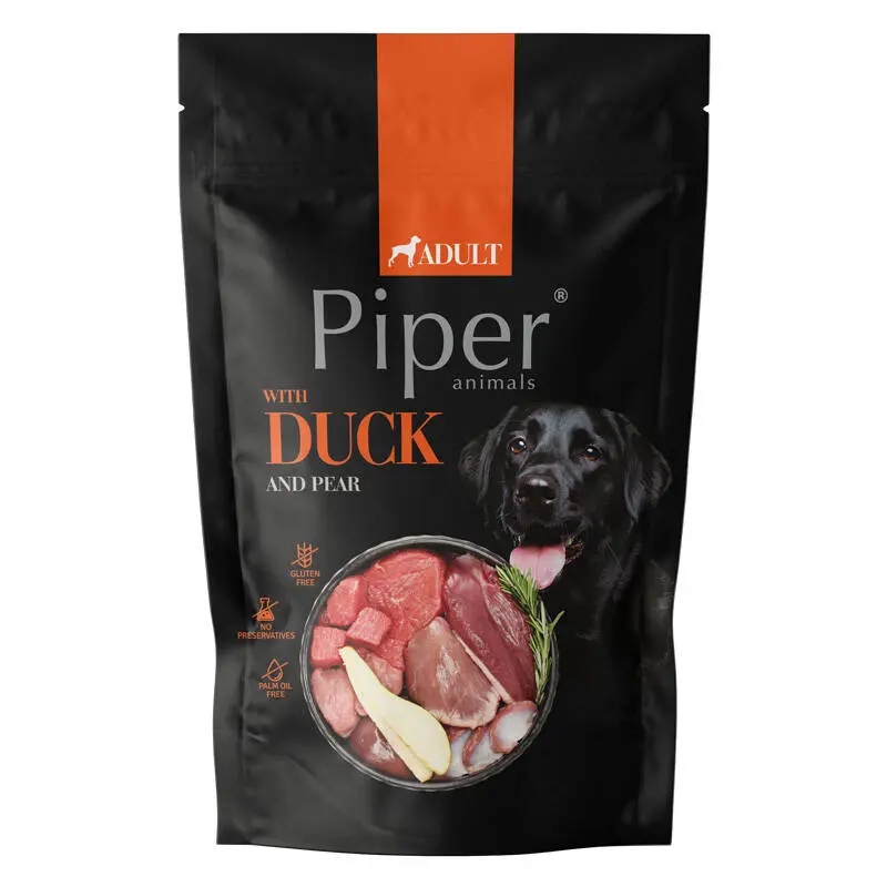 Hrana umeda pentru caini PIPER, rata si pere, 500g