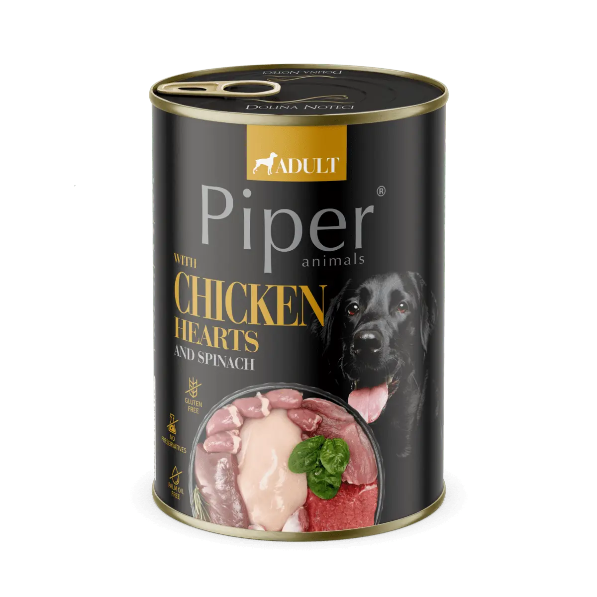 Hrana umeda pentru caini PIPER DOG, pui si spanac, 400g