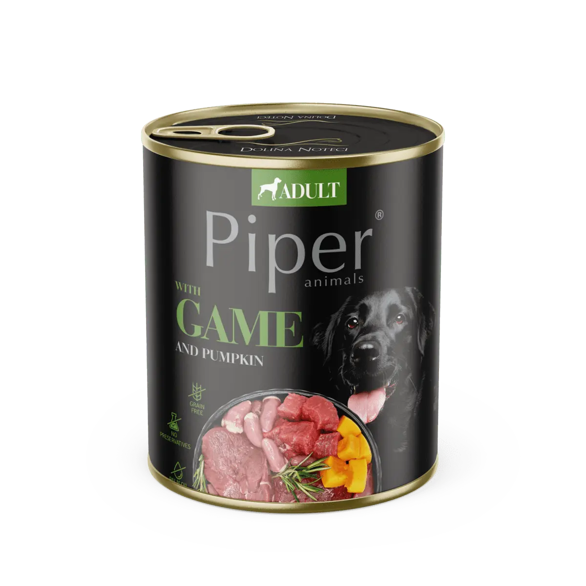 Hrana umeda pentru caini PIPER DOG, vanat si dovleac, 800g