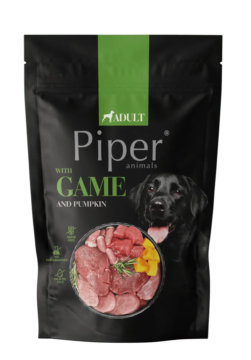 Hrana umeda pentru caini Piper Adult, Vanat si Dovleac, 500 g