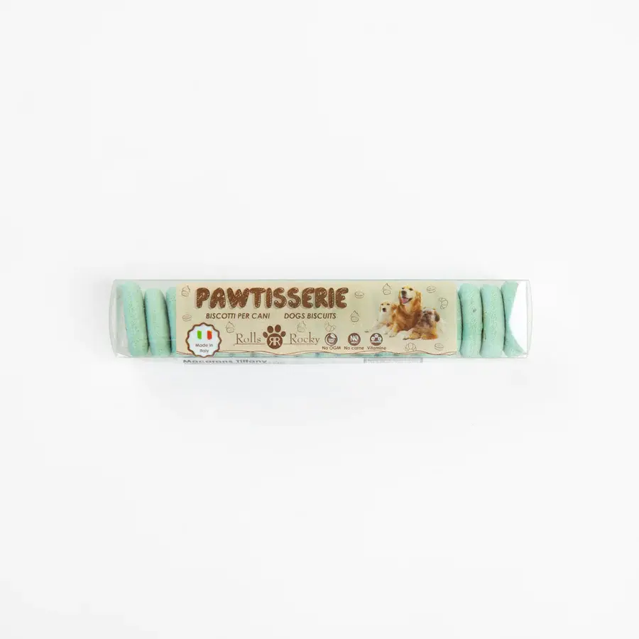 Recompense crocante pentru caini ROLLS ROCKY PAWTISSERIE MACAROONS, 50g