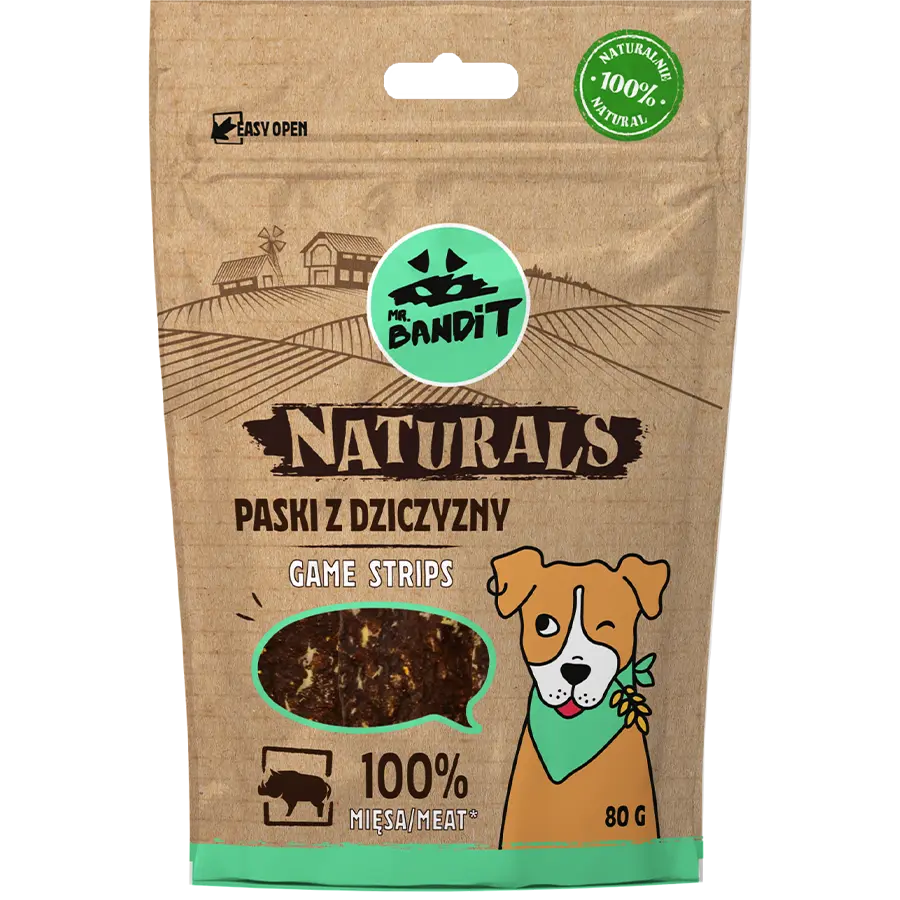 Recompense pentru caini Mr. Bandit Natural, vanat, 80g