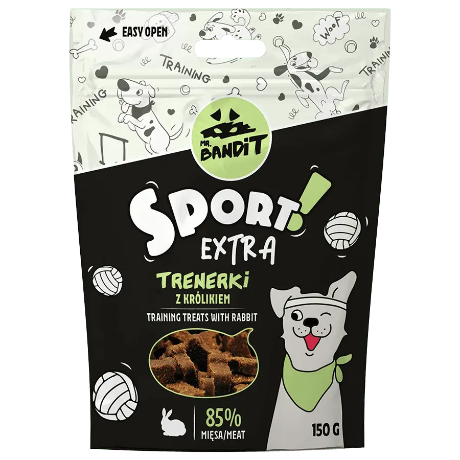 Recompense pentru caini Mr. Bandit SPORT EXTRA, iepure, 150 g