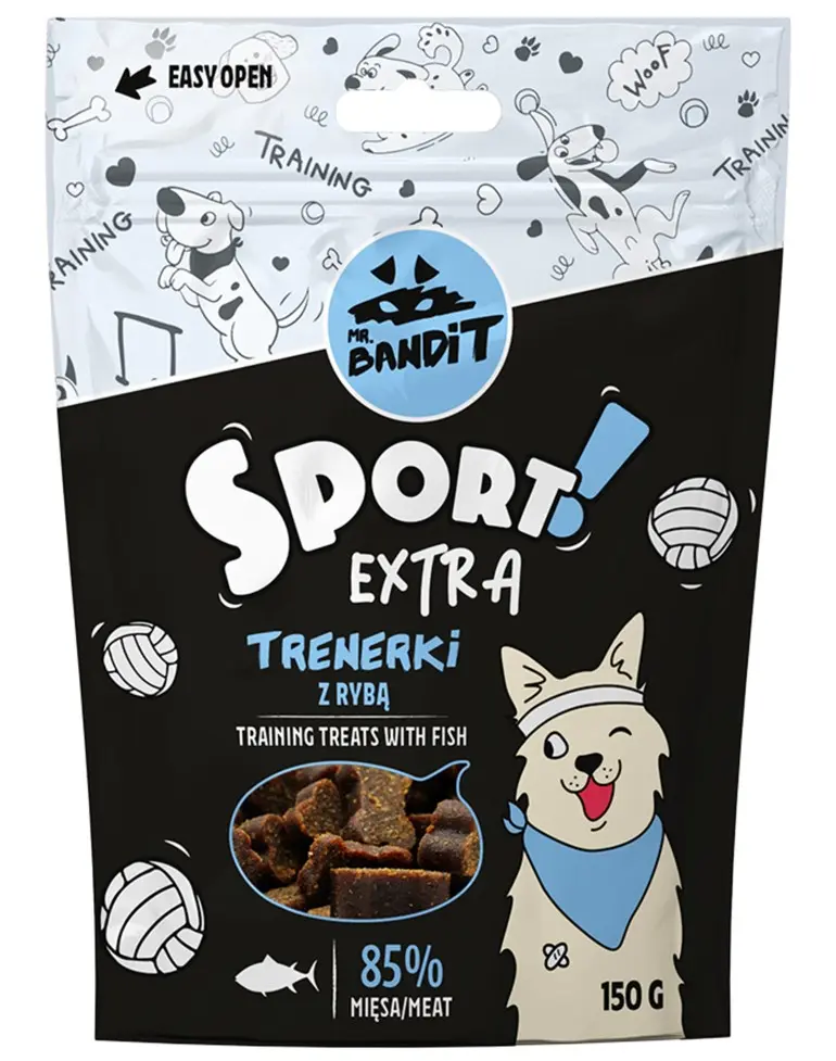 Recompense pentru caini Mr. Bandit SPORT EXTRA, peste, 150 g